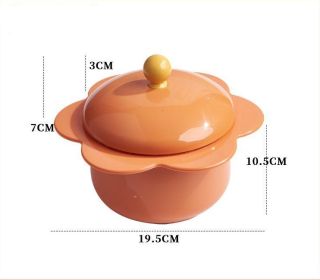 Home Cute Sunflower Stainless Steel Dorm Instant Noodle Bowl With Lid