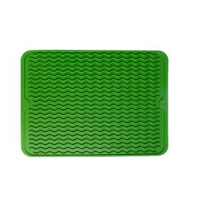 Wavy Silicone Drain Pad Non-slip Easy To Clean Kitchen High Temperature Resistant Placemat