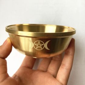 Pure Copper Altar Ceremony Five-pointed Star Three-phase Bowl Props