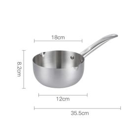 Snow Flat Pot Stainless Steel Nonstick Integrated Food Small Milk Pot