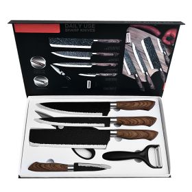 New Hammer Pattern Six-piece Black Steel Forged Stainless Steel Tool Set
