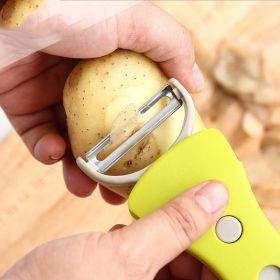 Julienne Peeler 2 in 1 Stainless Steel Blade Flexible Double Sided Potato Peeler with Serrated Peeler Kitchen Gadget Tool