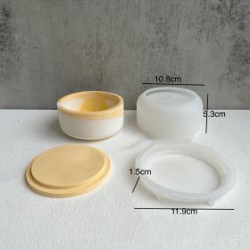 Silicone Mold For Large Round Candle Cup With Lid