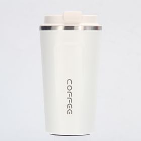 12 oz Stainless Steel Vacuum Insulated Tumbler - Coffee Travel Mug Spill Proof with Lid - Thermos Cup for Keep Hot/Ice Coffee; Tea and Beer (Color: White)