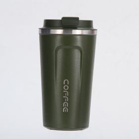 12 oz Stainless Steel Vacuum Insulated Tumbler - Coffee Travel Mug Spill Proof with Lid - Thermos Cup for Keep Hot/Ice Coffee; Tea and Beer (Color: Green)