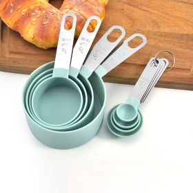 4Pcs/5pcs/10pcs Multi Purpose Spoons/Cup Measuring Tools PP Baking Accessories Stainless Steel/Plastic Handle Kitchen Gadgets (Ships From: China, Color: 4pc Colorful L)