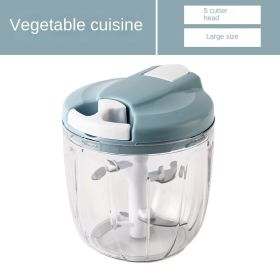 Creative vegetable cutter; hand pulled; multi-functional meat grinder; vegetable chopper; kitchen dumpling stuffing; garlic maker; garlic masher (colour: Big Blue)