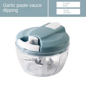Creative vegetable cutter; hand pulled; multi-functional meat grinder; vegetable chopper; kitchen dumpling stuffing; garlic maker; garlic masher (colour: blue)
