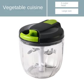 Creative vegetable cutter; hand pulled; multi-functional meat grinder; vegetable chopper; kitchen dumpling stuffing; garlic maker; garlic masher (colour: Greyish green)