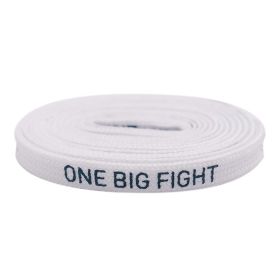 Weiou Shoe Accessories High Quality Polyester Custom Length And Color Printing Character  White Flat Printed Shoelaces (Color: Navy -White, Length: 160cm)