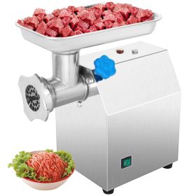 Home And Commercial Stainless Steel  Electric Meat Grinder W/2 Blade (Color: Silver, Type: Food Processor)