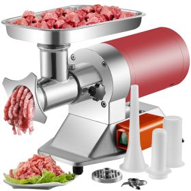 Home And Commercial Stainless Steel  Electric Meat Grinder W/2 Blade (Color: Red, Type: Food Processor)
