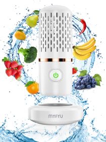 MYFYU Portable Fruit and Vegetable Washing Machine; USB Wireless Food Purifier Washing Cleaner; Fruit and Vegetable Wash for Home&Kitchen Gadgets. (Color: White)