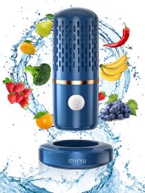 MYFYU Portable Fruit and Vegetable Washing Machine; USB Wireless Food Purifier Washing Cleaner; Fruit and Vegetable Wash for Home&Kitchen Gadgets. (Color: Blue)
